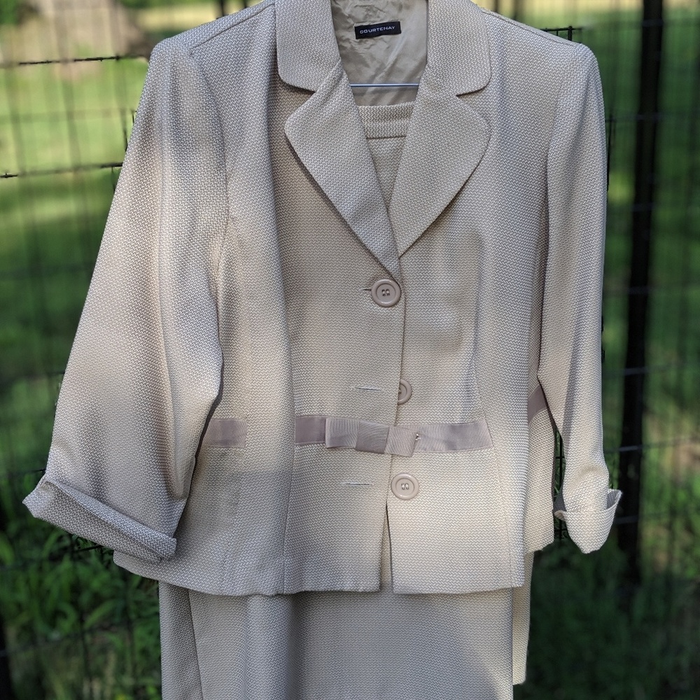 Tan Courtenay Skirt Suit
